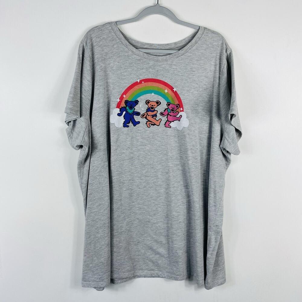 Ripple Junction T-Shirt 4X Gray Grateful Dead Dancing Bears Short Sleeve Tee Top